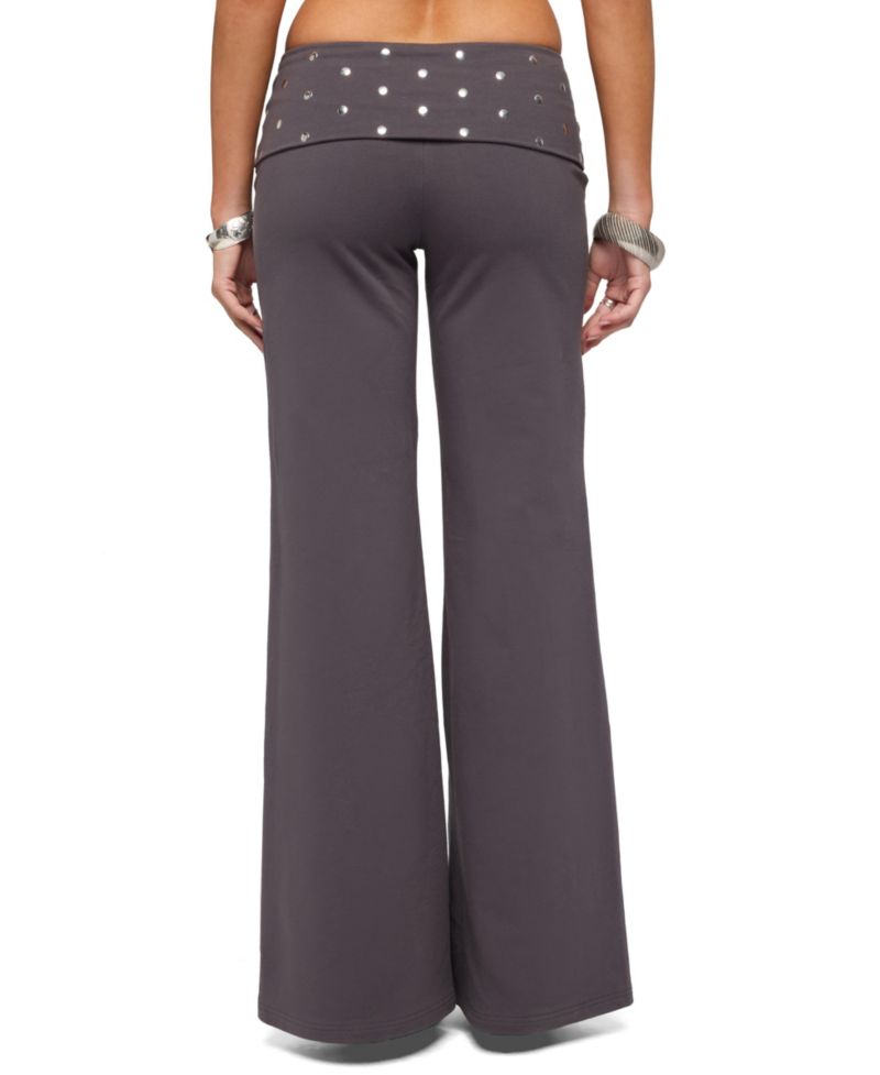 Women's Breanna Studded Foldover Wide Leg Pants