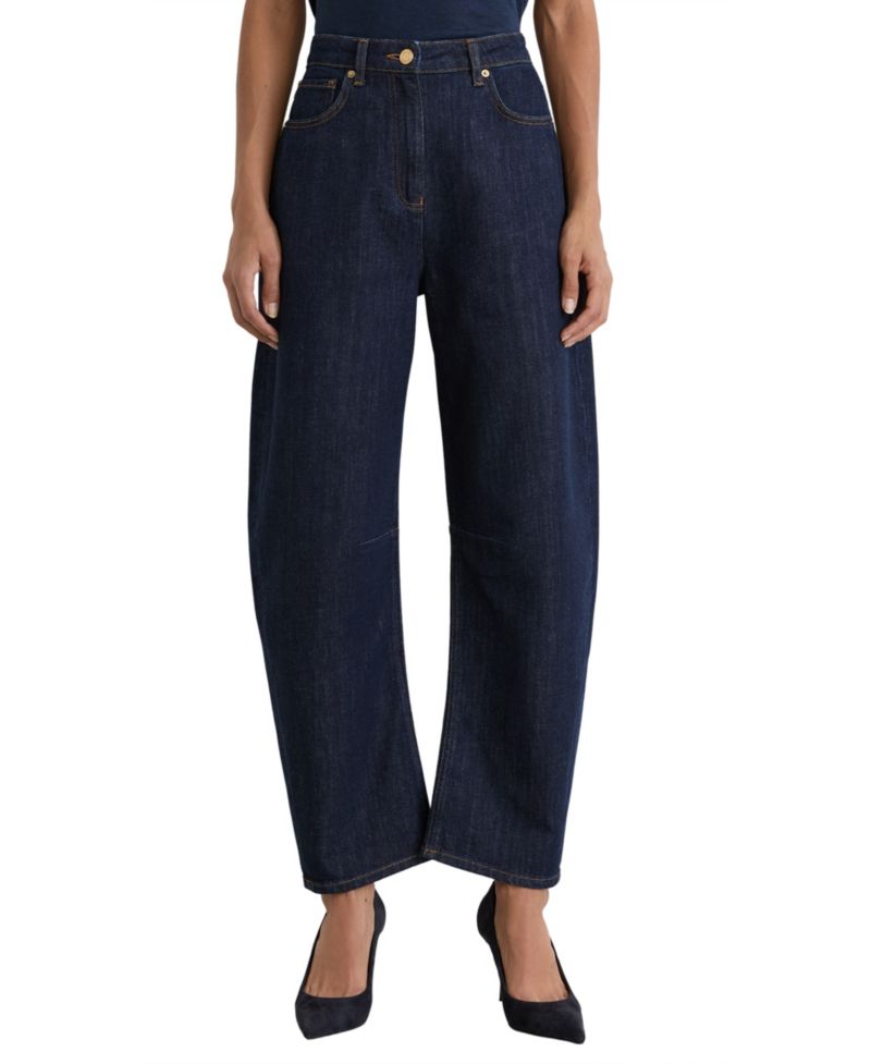 Women's Levitt Mid-Rise Barrel-Leg Relaxed-Fit Denim Jeans