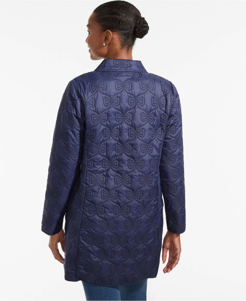 Women's Bow Quilted Insulated Coat