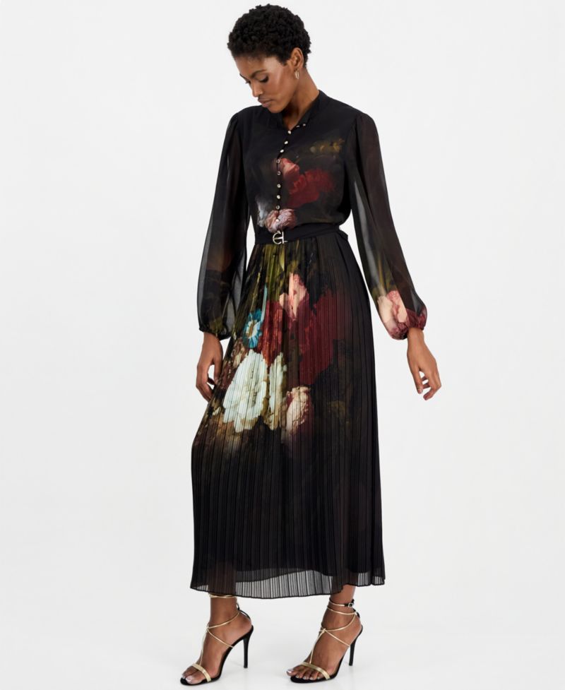 Women's Adira Floral Long-Sleeve Midi Dress
