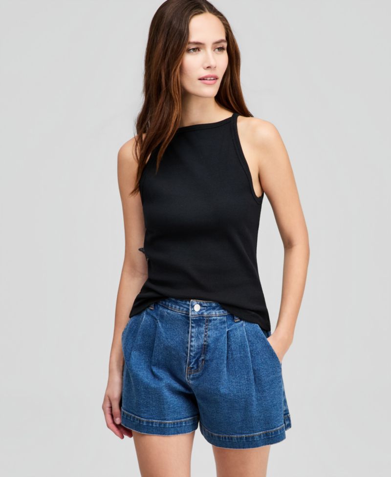 Women's High-Neck Sleeveless Tank Top