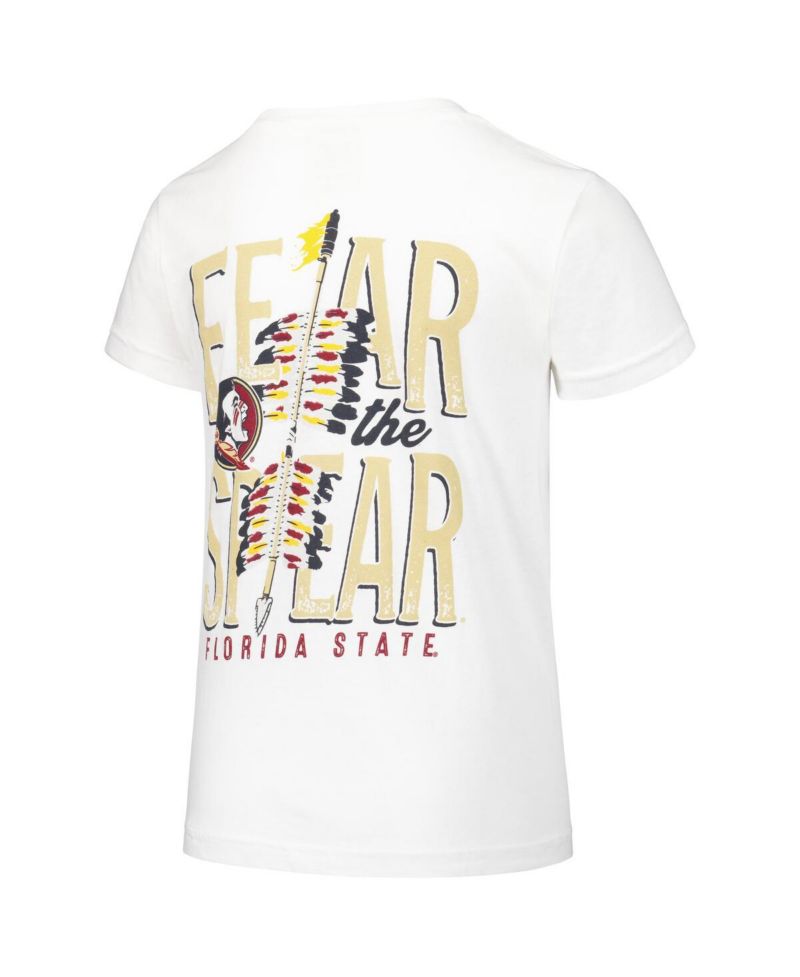 Big Boys and Girls White Florida State Seminoles Hyperlocal Comfort Colors T-Shirt