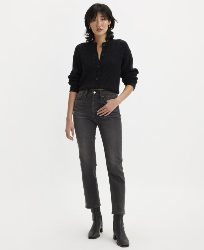 Women's Wedgie Straight-Leg High-Rise Cropped Jeans