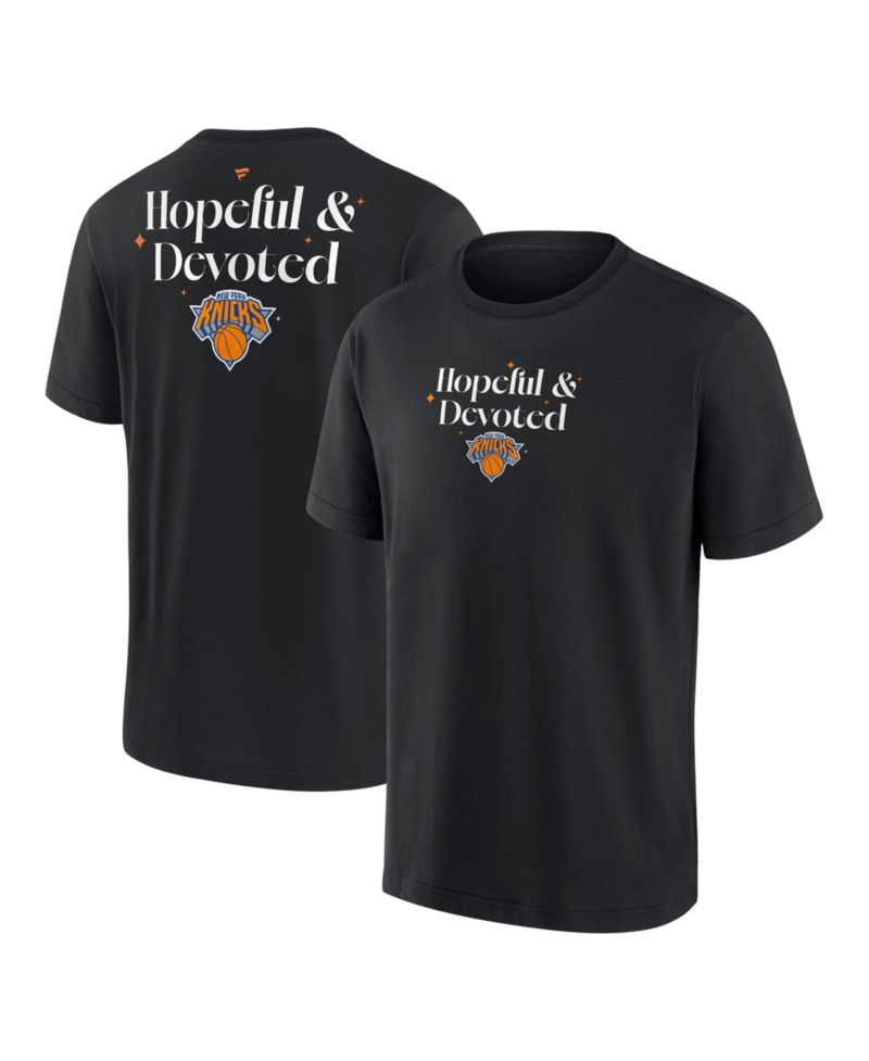 Men's Black New York Knicks Hopeful Devoted Heavyweight T-Shirt
