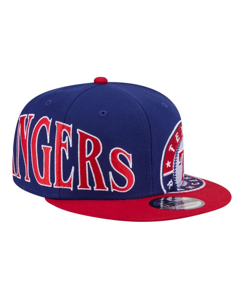 Men's Royal/Red Texas Rangers Stretched Two-Tone 9FIFTY Adjustable Hat