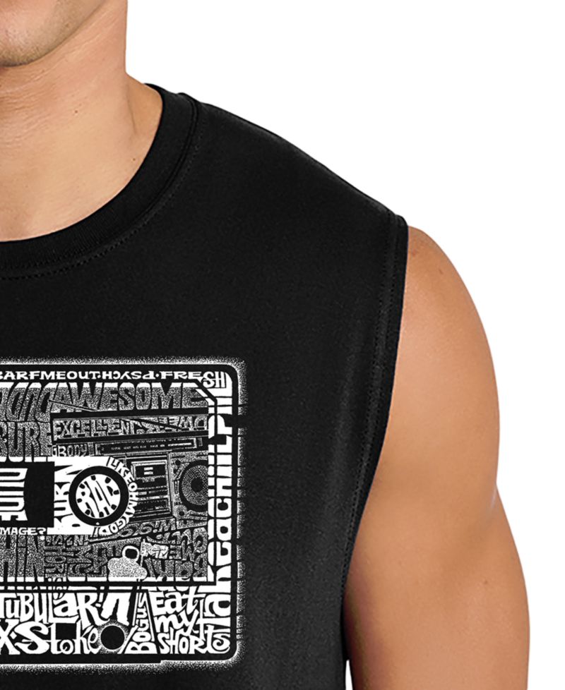 Men's Cassette Tape Design Word Art Tank Top