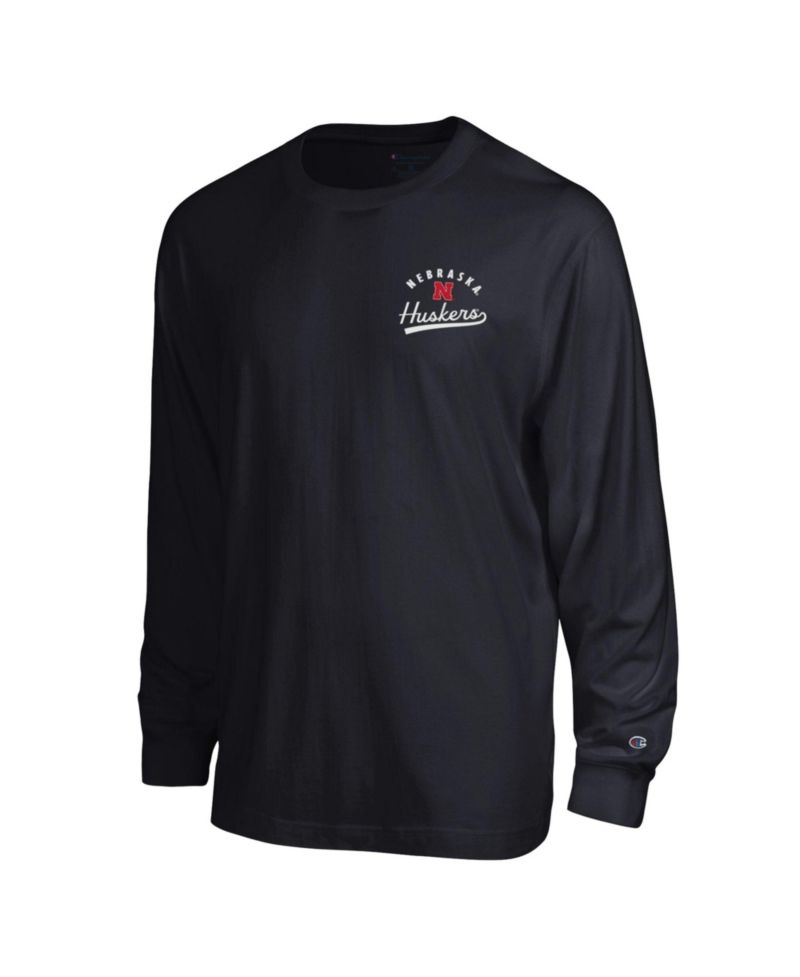 Men's Nebraska Huskers Laminated All-Star Screen Print Long Sleeve T-Shirt