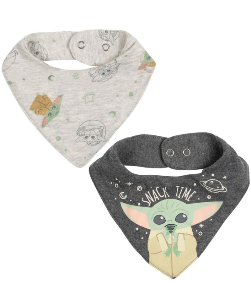 Baby Boys Star Wars Yoda Bodysuits Sleep N' Play Pants Hat and Bibs 8 Piece Outfit Set