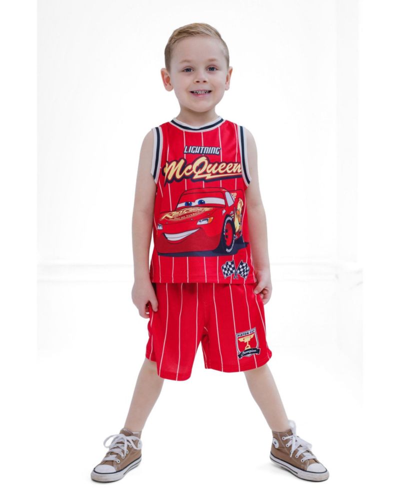 Mickey Mouse Kids & Baby Lightning McQueen Boys Athletic 2-Piece Tank Top and Shorts Set