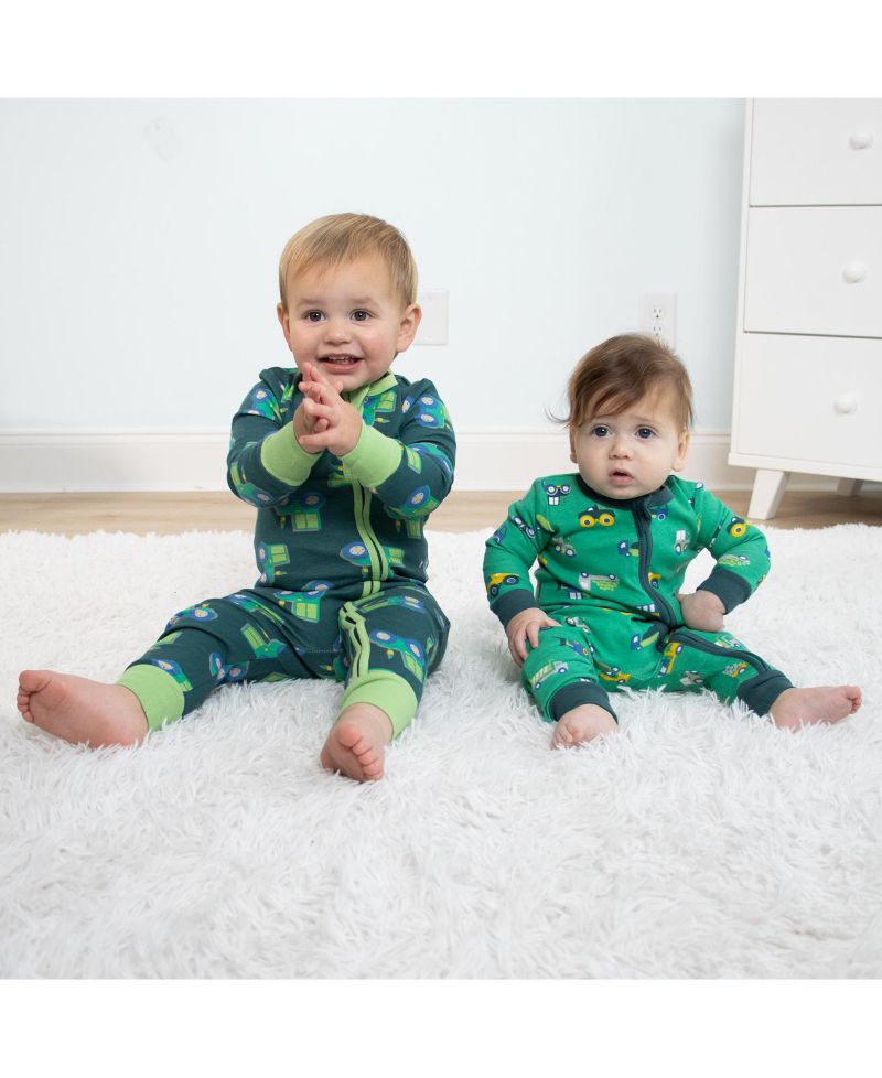 Trucks & Tractors Cotton Footless Pajamas for Boys, 2 Pack