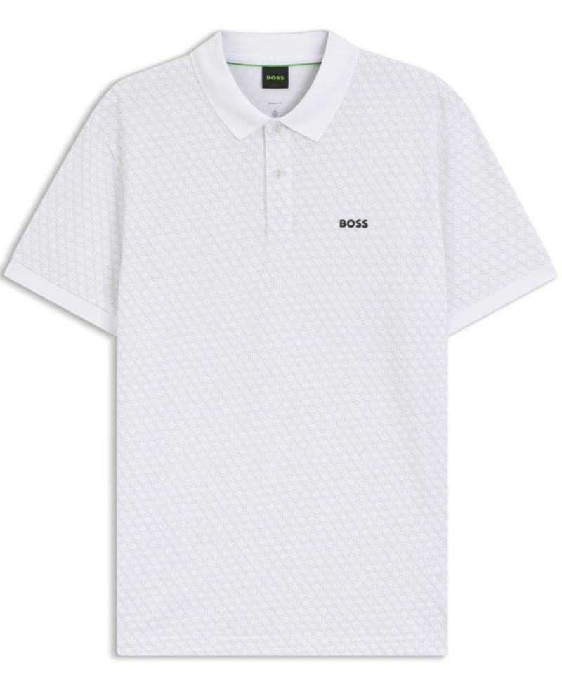 Men's Printed Pattern Cotton-Pique Polo Shirt