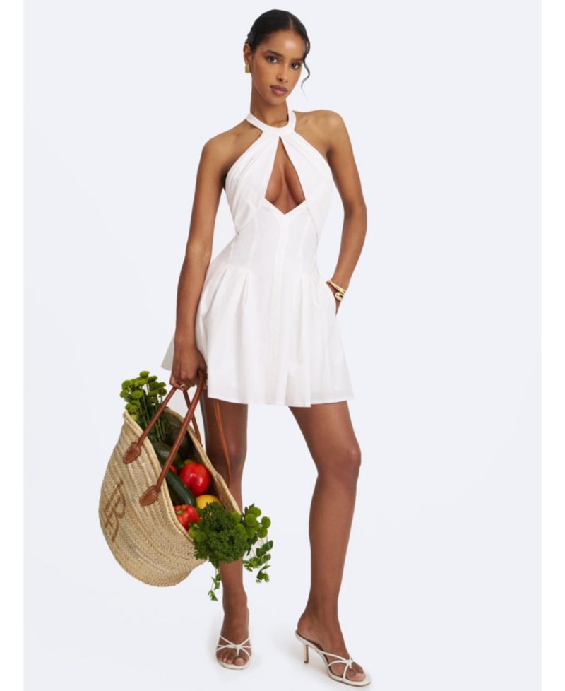 Women's Jordyn Halter Keyhole A-Line Mini Dress