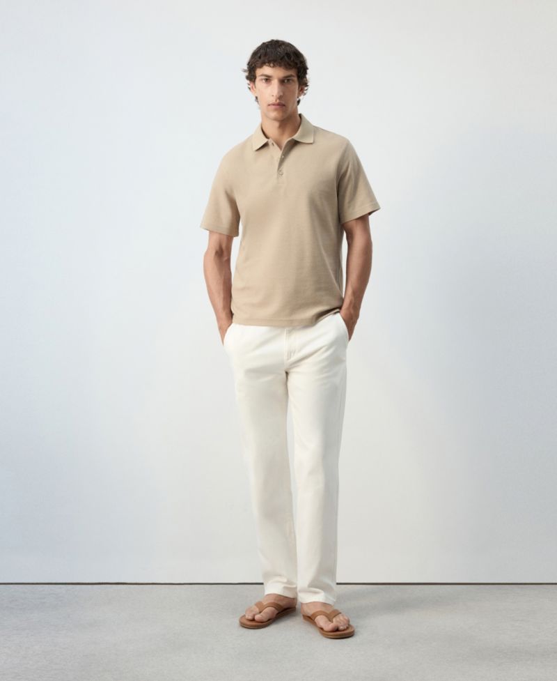 Men's Essentials Slim-Fit Pique Cotton-Blend Polo Shirt