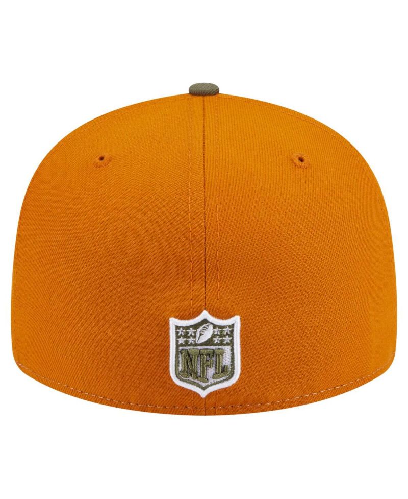Men's Olive/Brown Miami Dolphins Two-Tone Color Pack Split Panel 59FIFTY Fitted Hat