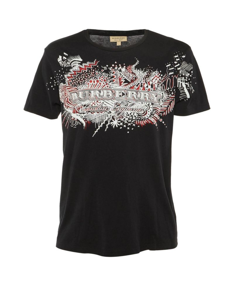 Women's Graffiti Logo Graphic Cotton T-Shirt