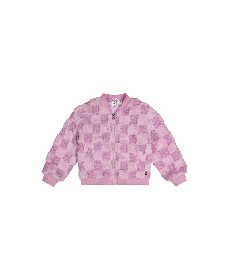Little and Big Girl's (6-12) Faux Fur Jacquard Bomber Jacket