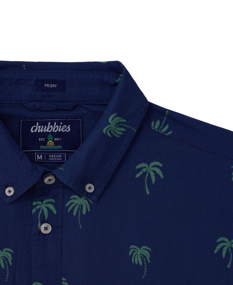 Men's Nighttime Palm Printed Shirt