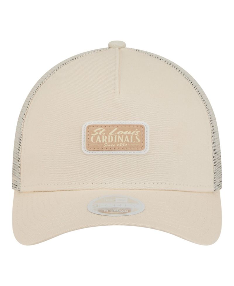 Women's Light Beige St. Louis Cardinals Tonal Patch 9FORTY M-Crown A-Frame Trucker Adjustable Hat