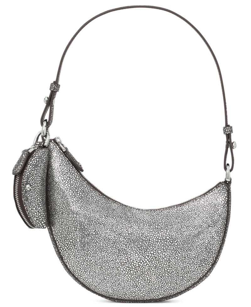 Metallic Dot Printed Small Shoulder Handbag