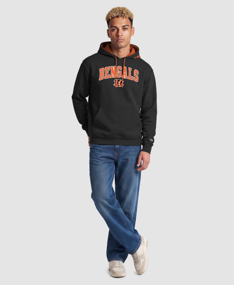 Men's Black/Orange Cincinnati Bengals Contrast Hoodie