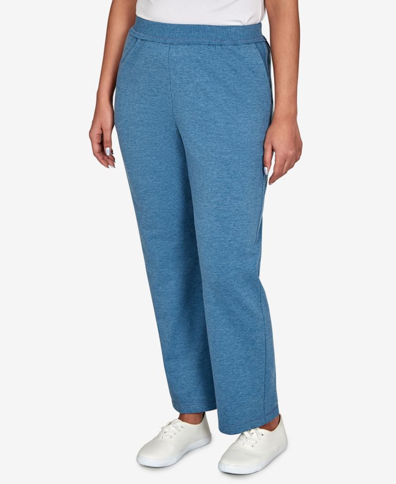 Women's Pull-On Cotton-Blend Straight-Leg Pants