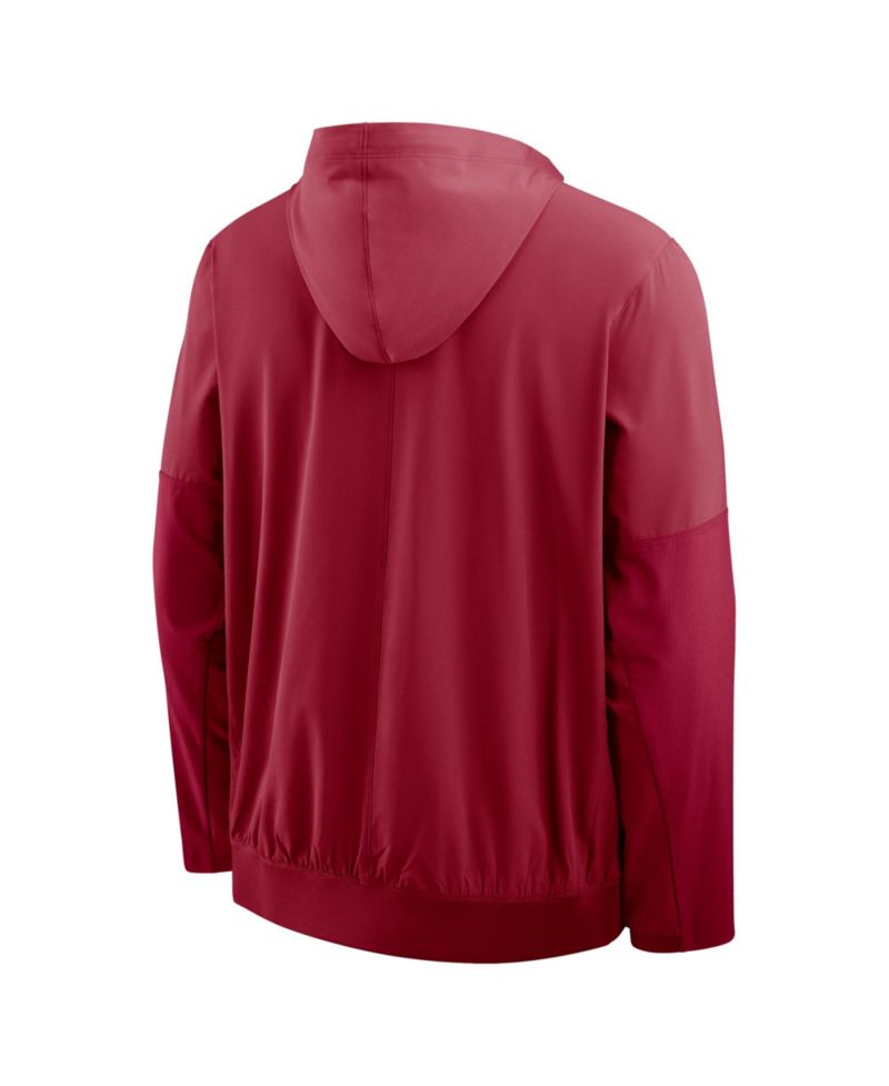 Men's Crimson Oklahoma Sooners Anorak Half-Zip Hoodie Jacket
