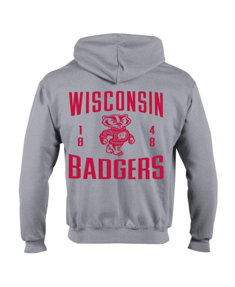 Men's Wisconsin Badgers Varsity Powerblend Full-Zip Fleece Hoodie