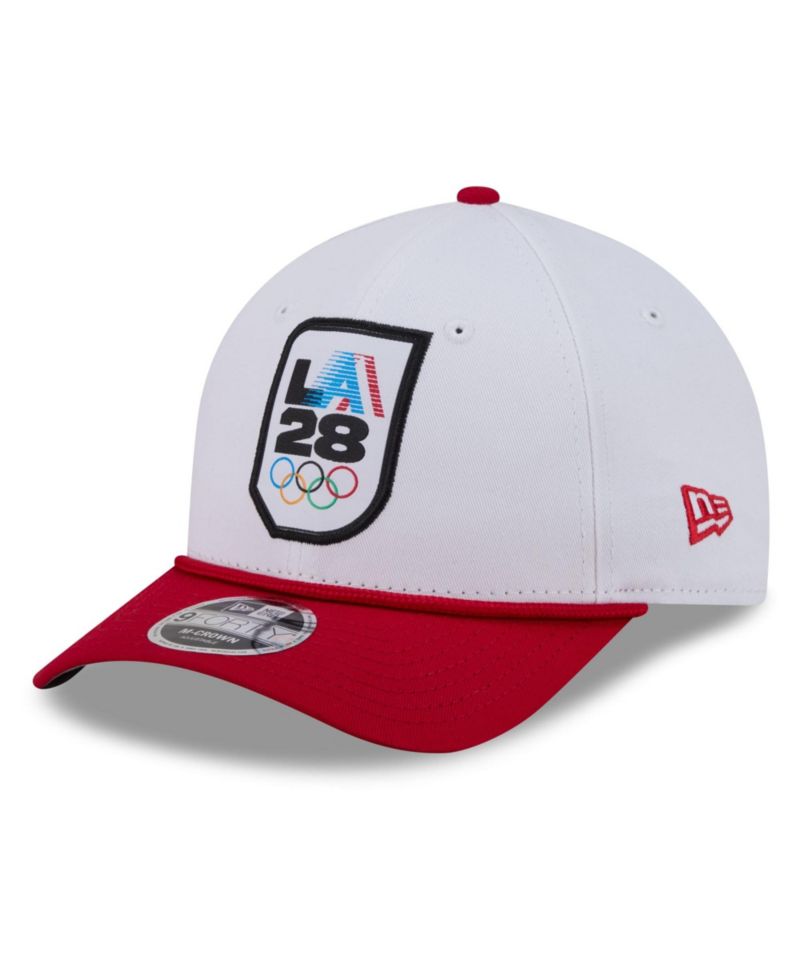 Men's White/Red LA28 Rope M-Crown 9FORTY Adjustable Hat