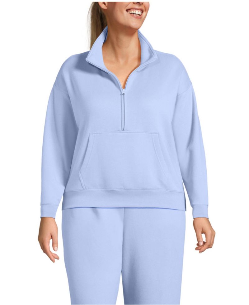 Plus Size Relaxed Serious Sweats Long Sleeve 1/2 Zip Sweatshirt
