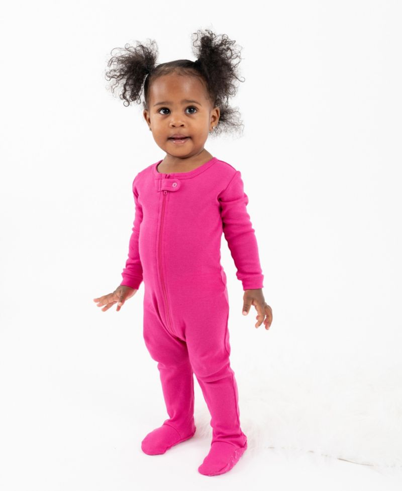 Baby Matching Family One Piece Footed Cotton Solid Color Pajamas 03M-24M