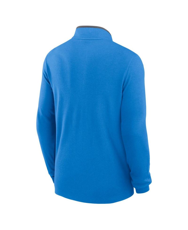Men's Powder Blue Los Angeles Chargers Lightweight Victory Dri-FIT Half-Zip Pullover Hoodie