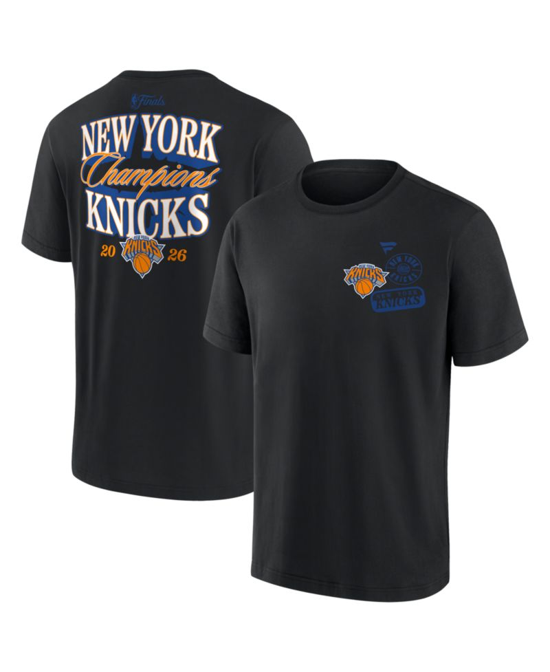 Men's Black New York Knicks 2026 NBA Champions Elevated Legacy Heavyweight T-Shirt