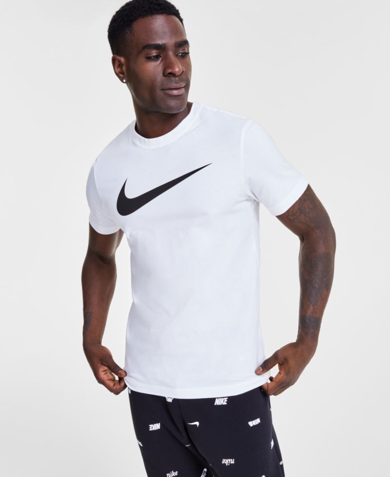 Спортивная мужская футболка Swoosh с коротким рукавом и круглым вырезом горловины