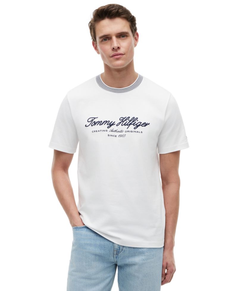 Men's Embroidery Script Logo T-Shirt