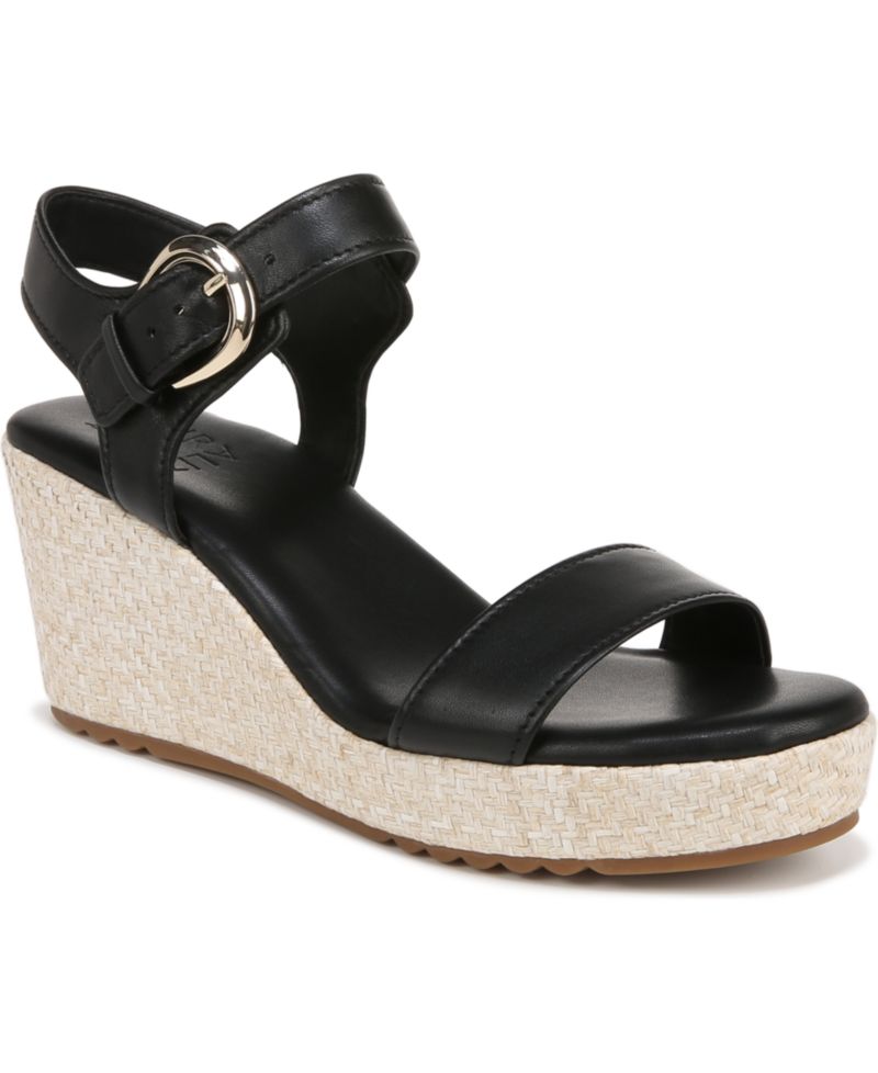 Women's Stella Open Round Toe Buckle Wedge Sandals