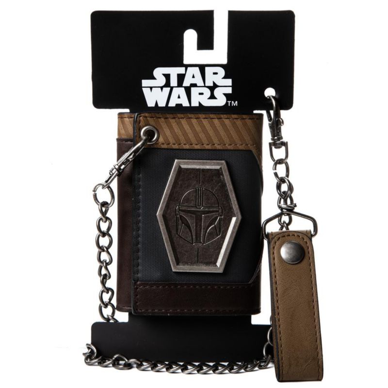 Men's Chain Wallet with Metal Shield