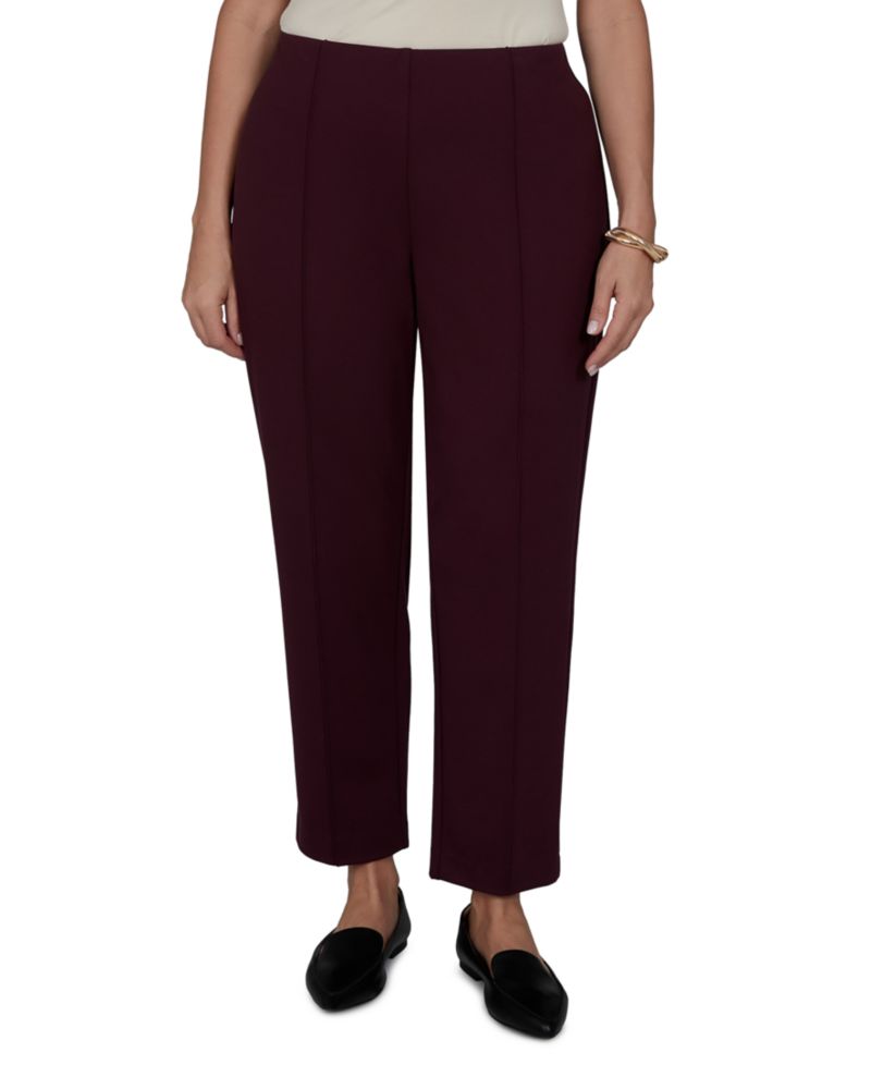 Plus Size Mid-Rise Pull-On Ponte Pants