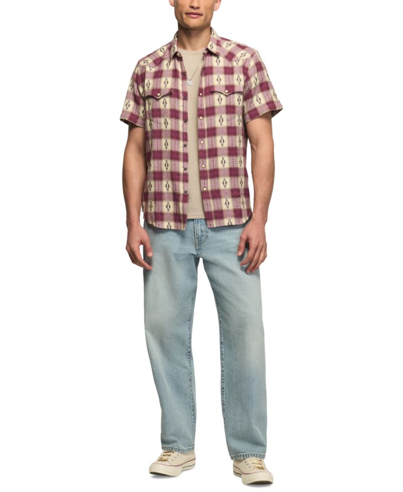 Men's Mesa Western Jacquard Short-Sleeve Shirt