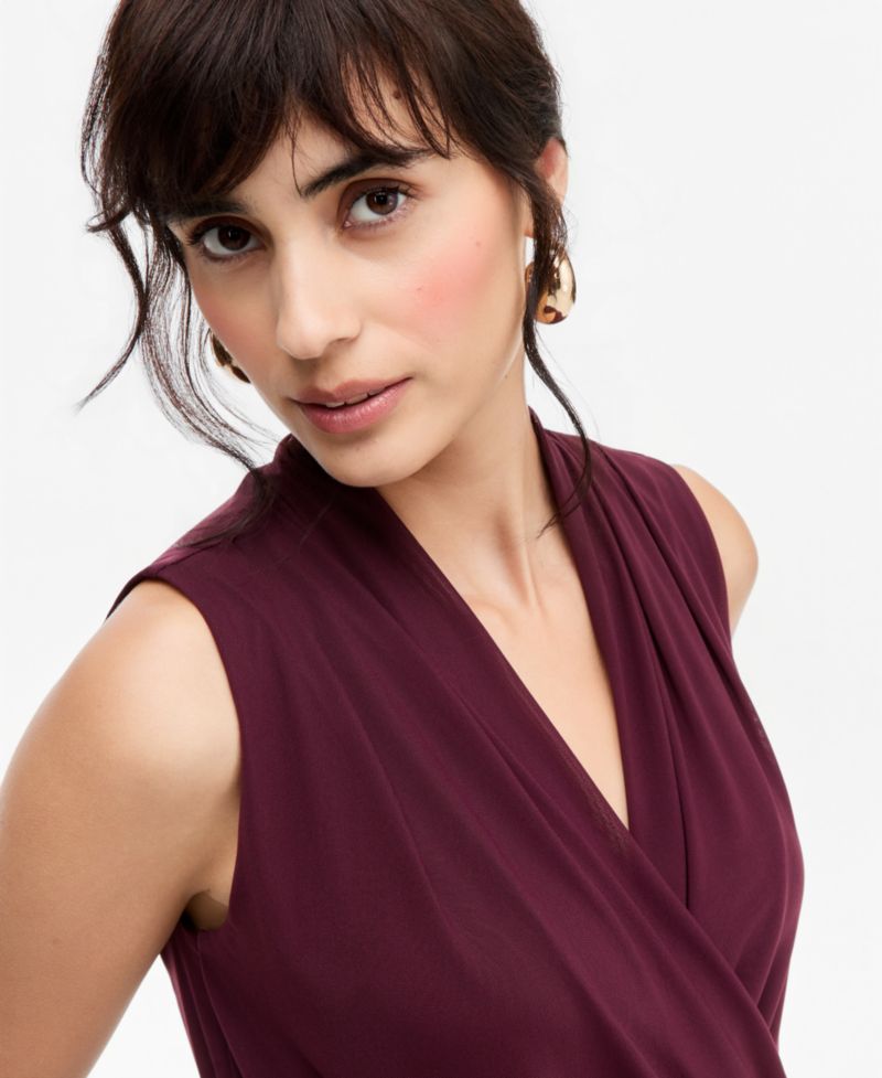 Women's Mesh Surplice Tank