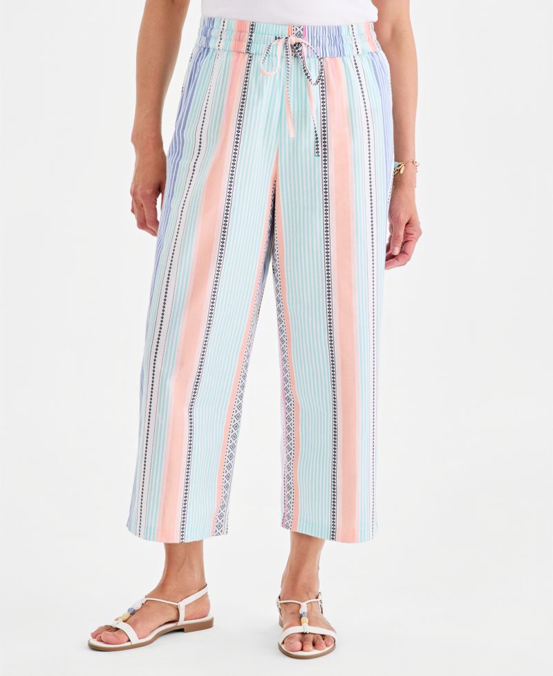 Women's Cotton Drawstring Pull-On Pants
