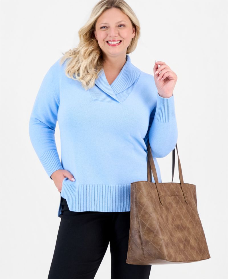 Large Diamond Quilted Tote Bag