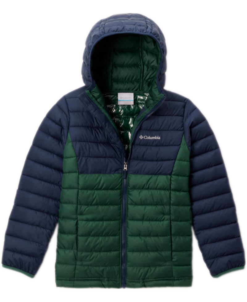 Big Boys Powder Lite II Quilted Colorblocked Full-Zip Hooded Jacket