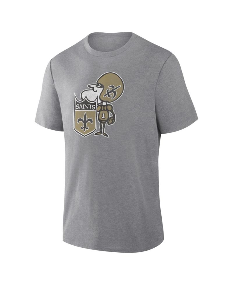 Men's New Orleans Saints Vintage Heritage Tribute Tri-Blend T-Shirt