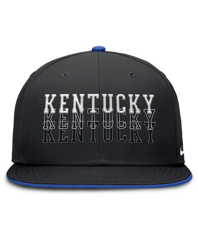 Men's Black Kentucky Wildcats True Primetime Performance Fitted Hat
