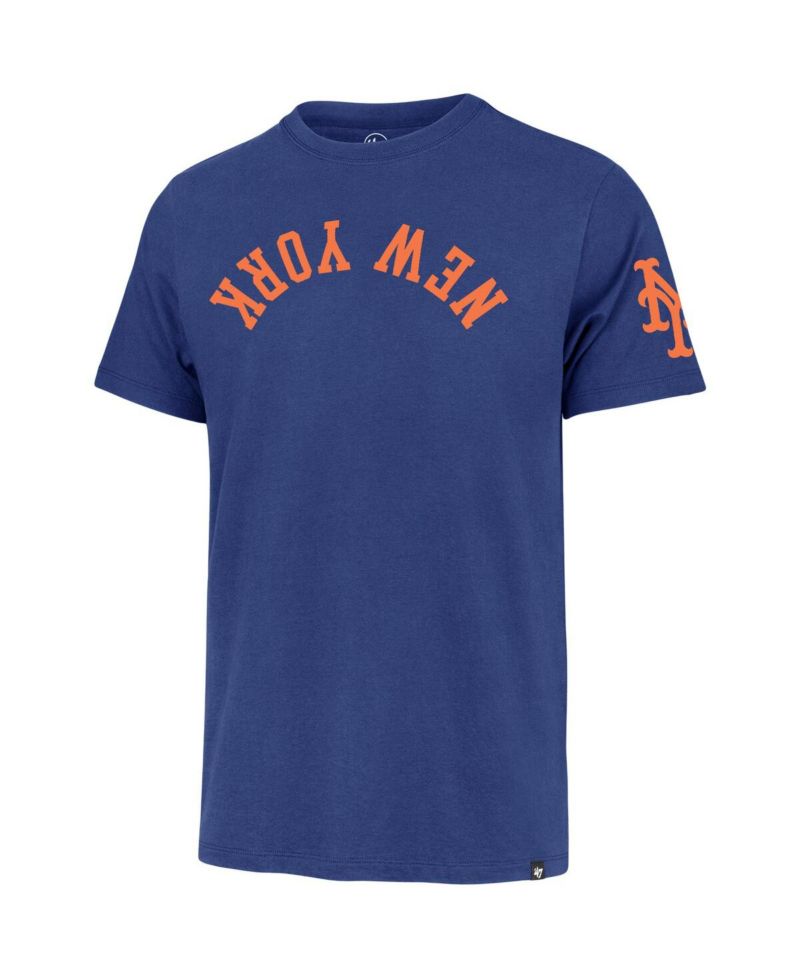 Men's Royal New York Mets Upside Down Two-Peat Franklin T-Shirt