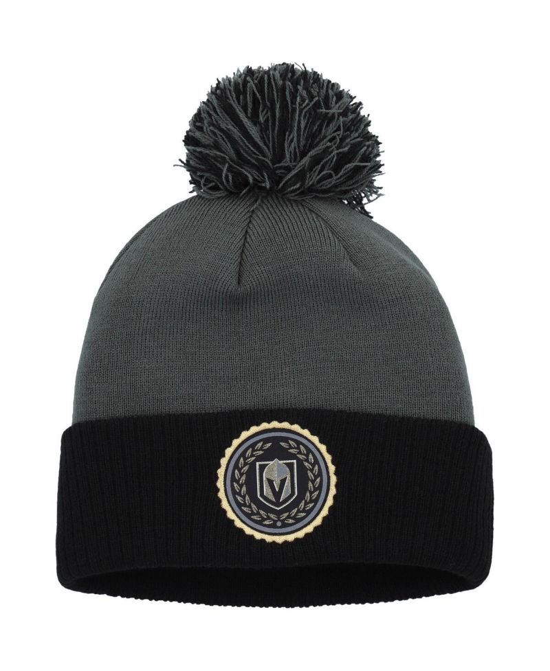 Women's Gray Vegas Golden Knights Laurel Cuffed with Pom Knit Hat