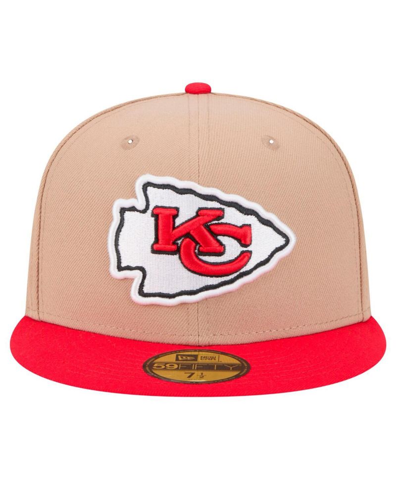 Men's Tan Kansas City Chiefs Logo Main 59FIFTY Fitted Hat