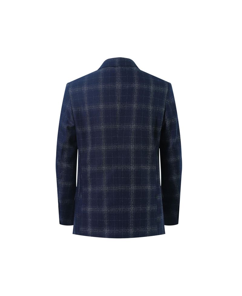 Boys Blue Printed Slim Fit Shirt