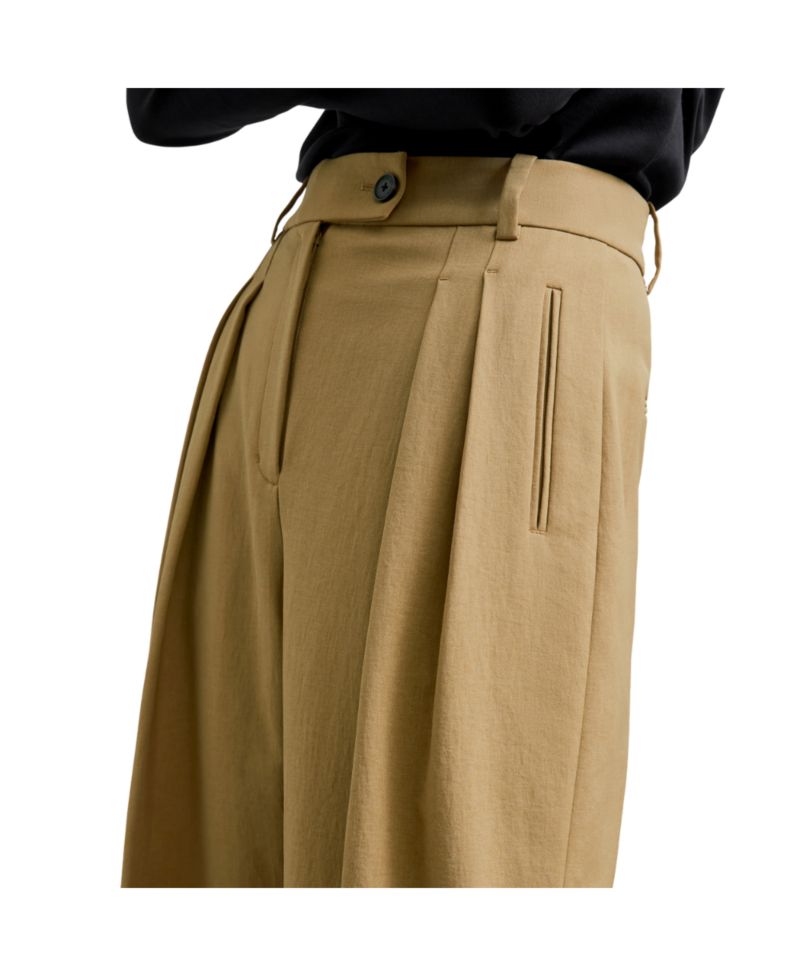 Bia Pleated Trouser - Air Twill