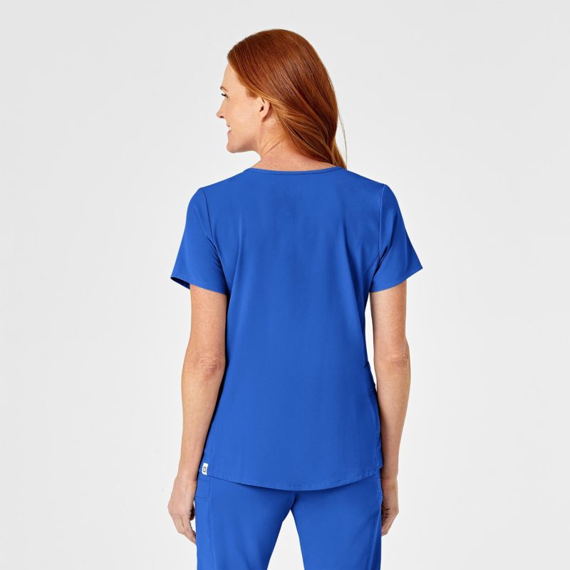 RENEW Women's Mock Wrap Scrub Top